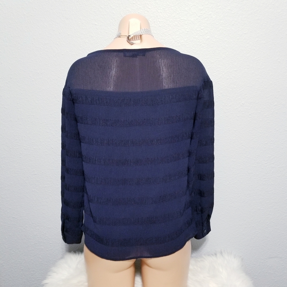 Banana Republic blue shirt blouse top office casual  XS P - Picture 5 of 6